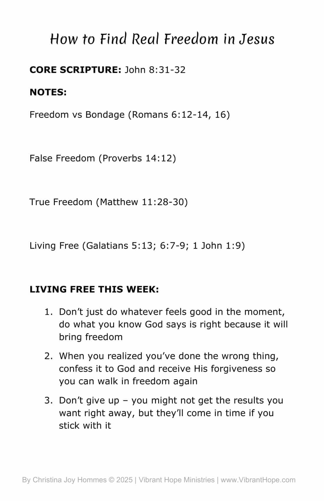 How to Find Real Freedom in Jesus_notes-1_reduced How to find real freedom in Jesus printable notes (click to open/download)